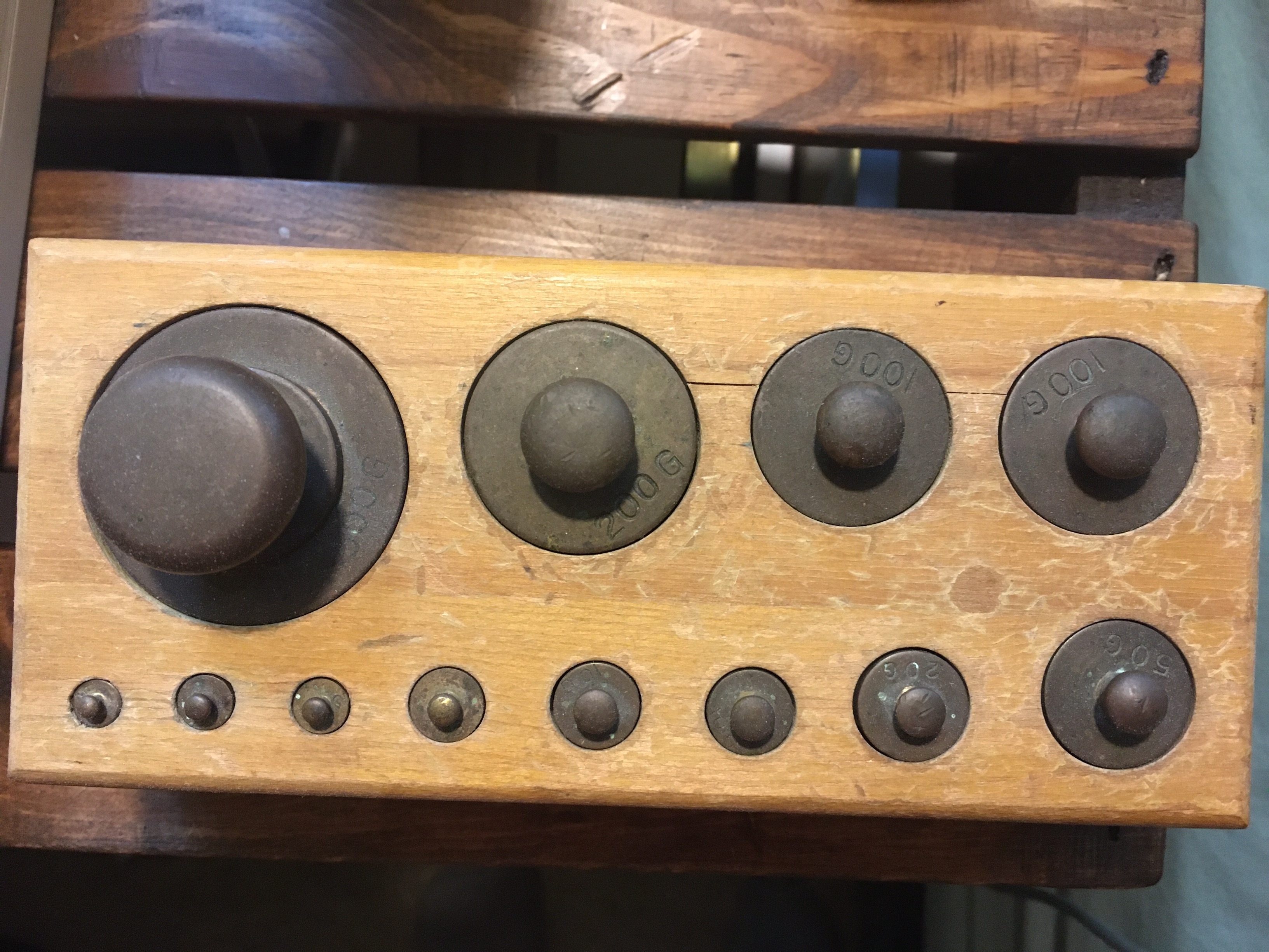 Weights borrowed from IU Dep. of History and Philosophy of Science and Medicine, where we conducted these trials.