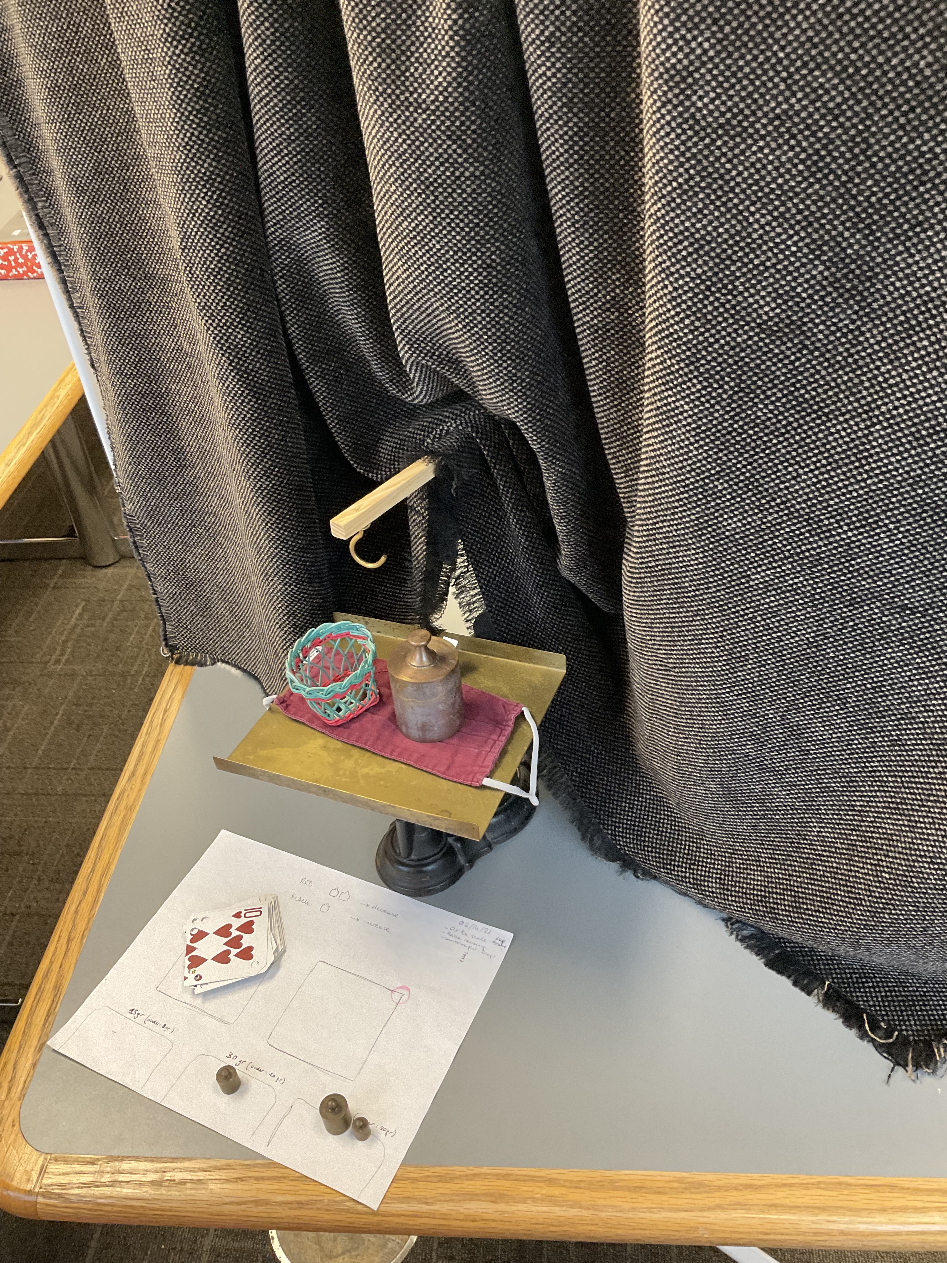 View of experimental setup from the experimenter’s perspective.